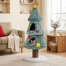 127 cm Plush Festive Cat Tower with Two Condos – view 6