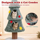 127 cm Plush Festive Cat Tower with Two Condos – view 9