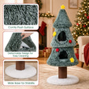 127 cm Plush Festive Cat Tower with Two Condos – view 10