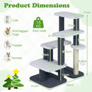 77 cm Cat Steps with Scratching Post and Four Platforms – view 5