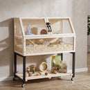 Two-Tier Wooden Hamster Habitat with Storage Shelf – view 1
