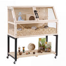 Two-Tier Wooden Hamster Habitat with Storage Shelf – view 3