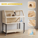 Two-Tier Wooden Hamster Habitat with Storage Shelf – view 7