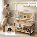 Two-Tier Wooden Hamster Habitat with Storage Shelf – view 8