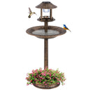 3-in-1 Solar Bird Bath with Gazebo Feeder and Planter – 10378 – image 2