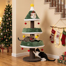 143 cm Festive Cat Tower with Star-Topped Condo – view 2
