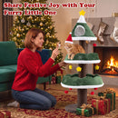 143 cm Festive Cat Tower with Star-Topped Condo – view 6
