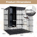 142 cm Four-Tier Cat Enclosure with Hammock and Storage – view 5