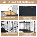 142 cm Four-Tier Cat Enclosure with Hammock and Storage – view 6