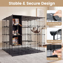 142 cm Four-Tier Cat Enclosure with Hammock and Storage – view 8