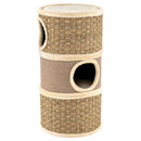 70 cm Woven Barrel Cat Condo with Three Hideaways – view 4