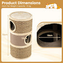 70 cm Woven Barrel Cat Condo with Three Hideaways – view 5