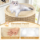 70 cm Woven Barrel Cat Condo with Three Hideaways – view 7