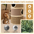 70 cm Woven Barrel Cat Condo with Three Hideaways – view 8