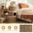 70 cm Woven Barrel Cat Condo with Three Hideaways – view 10