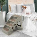 Four-Step Folding Pet Stairs with Felt Treads – view 1
