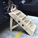 Four-Step Folding Pet Stairs with Felt Treads – view 1