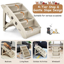 Four-Step Folding Pet Stairs with Felt Treads – view 6
