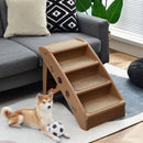 Four-Step Folding Pet Stairs with Felt Treads – view 1