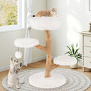 90 cm Pear Wood Cat Tree with Plush Perch – view 2