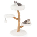 90 cm Pear Wood Cat Tree with Plush Perch – view 3