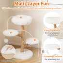 90 cm Pear Wood Cat Tree with Plush Perch – view 8