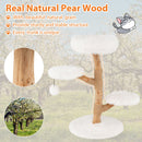 90 cm Pear Wood Cat Tree with Plush Perch – view 9