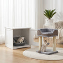 Two-Piece Cat Perch and White Litter Cabinet Set – view 2