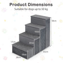 Four-Step Folding Pet Stairs with Storage Compartments – view 4