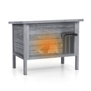 Insulated Fir Wood Cat House with Lift-Up Roof and Divider – view 3