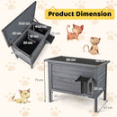 Insulated Fir Wood Cat House with Lift-Up Roof and Divider – view 5