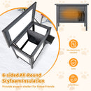 Insulated Fir Wood Cat House with Lift-Up Roof and Divider – view 8
