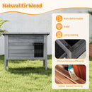 Insulated Fir Wood Cat House with Lift-Up Roof and Divider – view 10