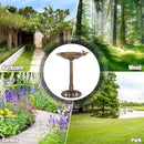 Pedestal Garden Bird Bath with Sparrow Ornament – image 8