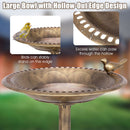 Pedestal Garden Bird Bath with Sparrow Ornament – image 9