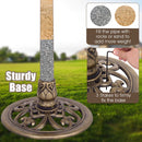 Pedestal Garden Bird Bath with Sparrow Ornament – image 10