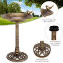 Pedestal Garden Bird Bath with Sparrow Ornament – image 11