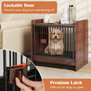Compact Dog Crate Side Table with Pull-Out Tray – view 3