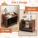 Compact Dog Crate Side Table with Pull-Out Tray – view 7