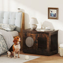 82 cm Dog Crate Side Table with Translucent Window – Rustic Brown – view 2