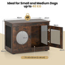 82 cm Dog Crate Side Table with Translucent Window – Rustic Brown – view 5