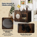 82 cm Dog Crate Side Table with Translucent Window – Rustic Brown – view 8