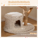 102 cm Pear Wood Cat Tower with Flower Platforms – view 8