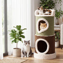 85 cm Two-Condo Barrel Cat House with Top Perch – view 1