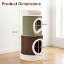85 cm Two-Condo Barrel Cat House with Top Perch – view 5