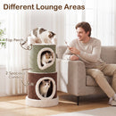 85 cm Two-Condo Barrel Cat House with Top Perch – view 8