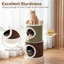 85 cm Two-Condo Barrel Cat House with Top Perch – view 10