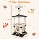 124 cm Cat Tower with Arched Platform and Condo – view 5