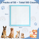 100-Pack 90 × 90 cm Puppy Training Pads – Blue view 4