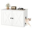 80 cm Cat Litter Cabinet with Divider and Double Doors – view 4